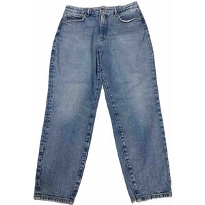 Good American - Light Wash Jeans 8/29 RN151301 Straight Leg Hem Distressing